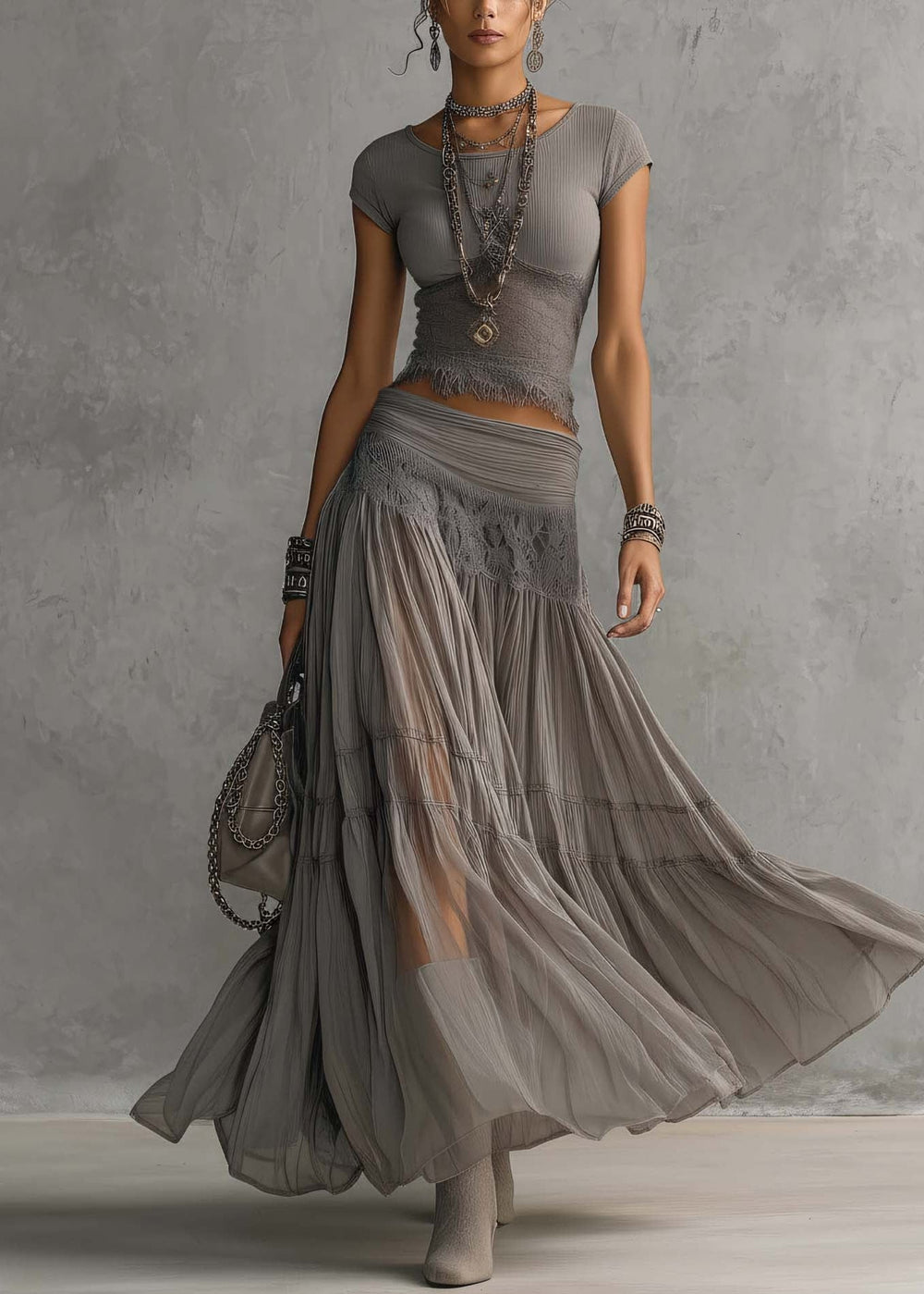 Natalia – Conjunto Glamour Prateado