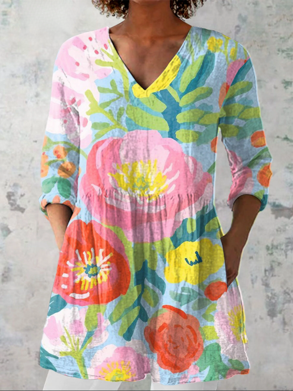 Helene | Blusa Longa com Decote em V