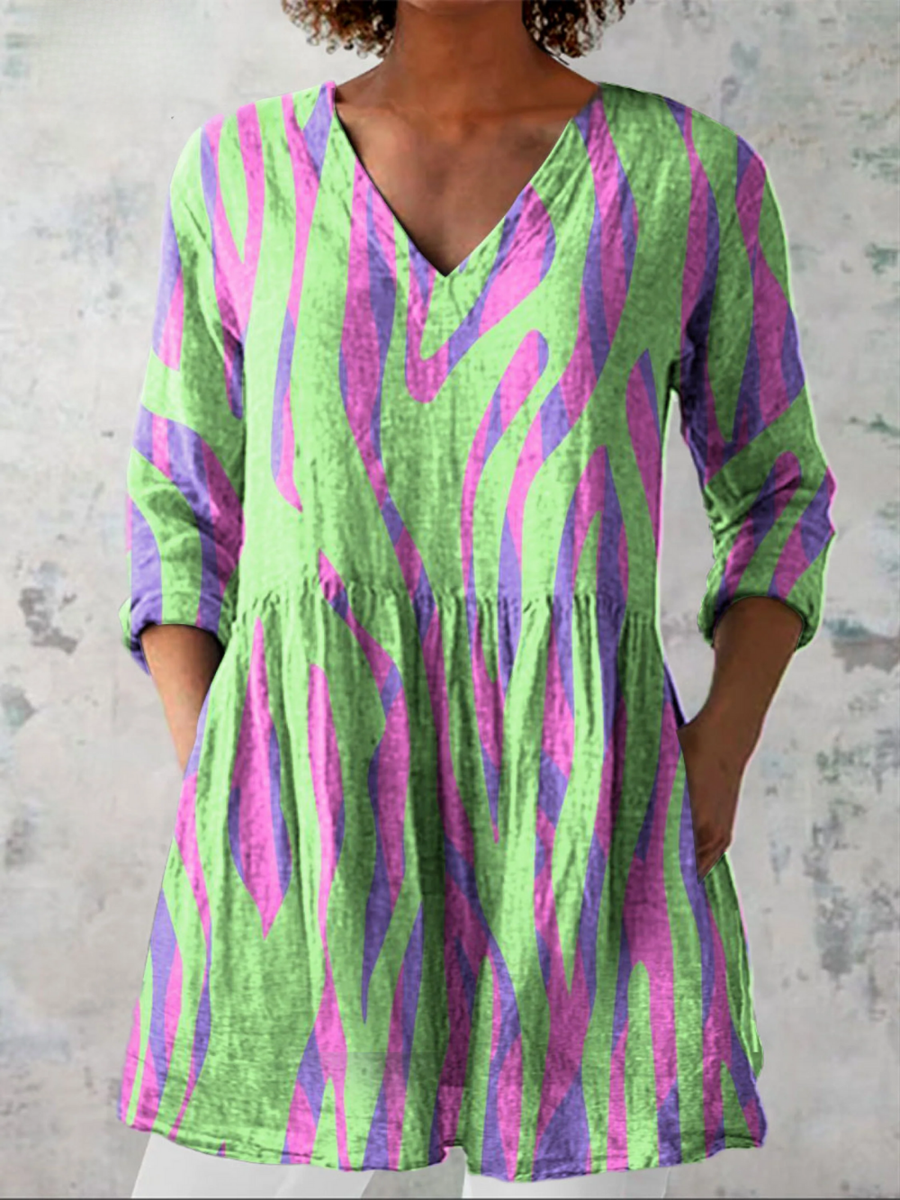 Oceane | Blusa Longa com Decote em V