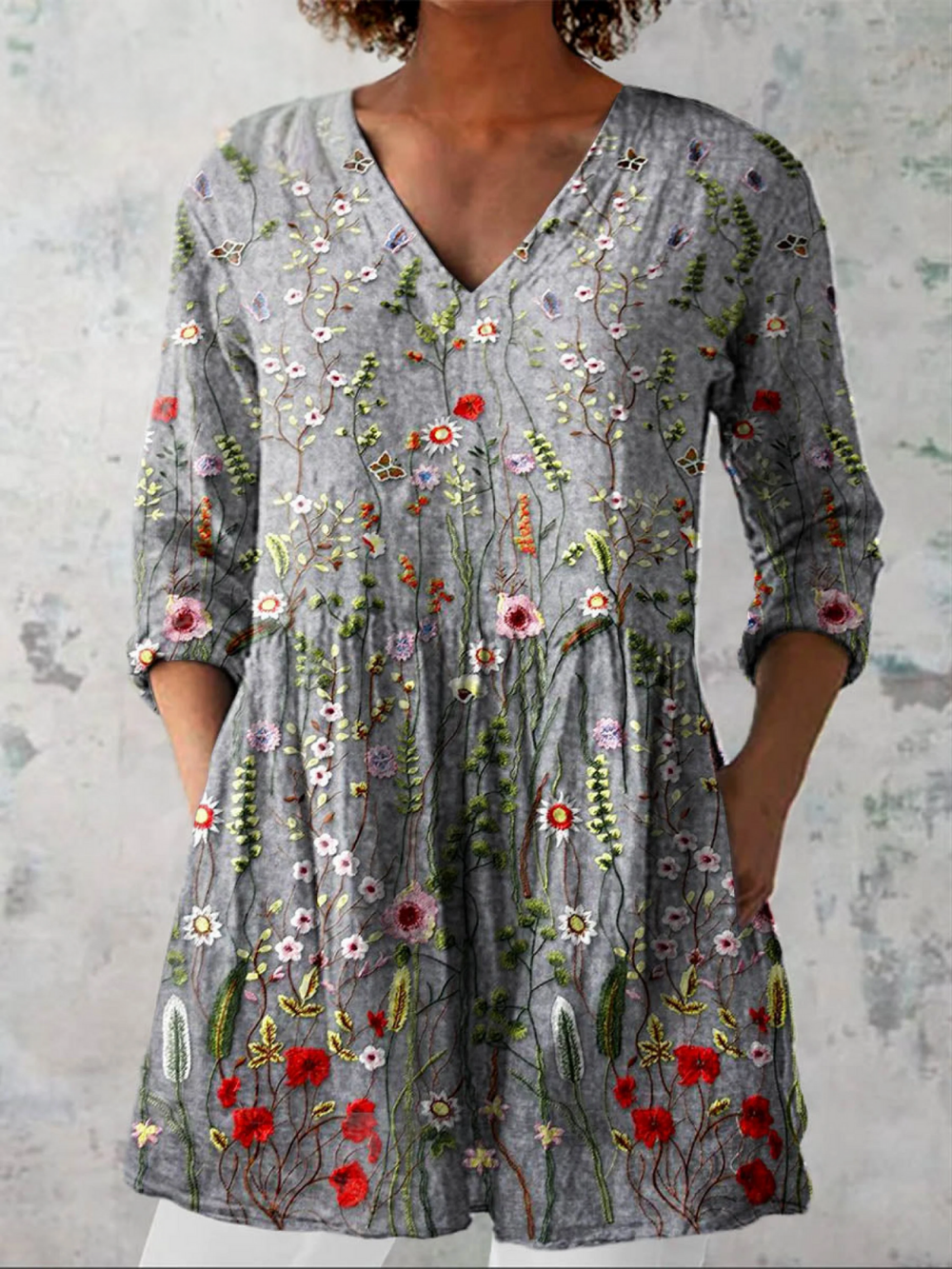 Amelie | Blusa Longa com Decote em V