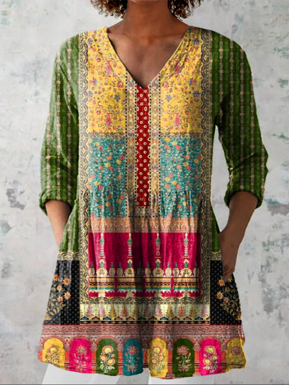 Emilie | Blusa Longa com Decote em V