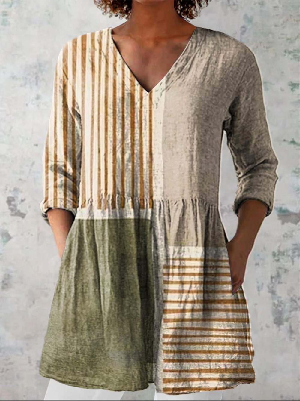 Camille | Blusa Longa com Decote em V