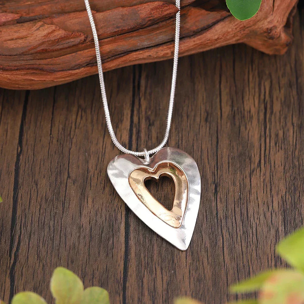 Colar Vintage Hart em Prata e Ouro